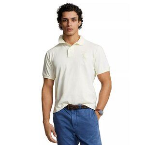 POLO RALPH LAUREN Men's Big Pony Mesh Polo Shirt Size 4XB In Cream